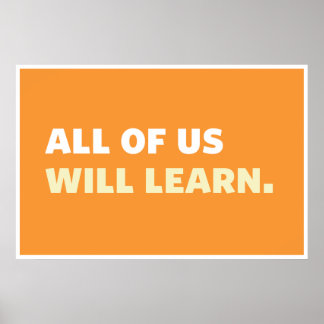 Poster : Nous allons tous apprendre
