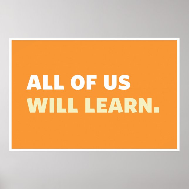 Poster : Nous allons tous apprendre (Devant)