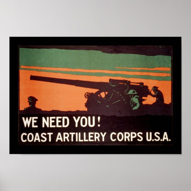 Poster Nous Avons Besoin De Toi ! Corps d'artillerie côti (Devant)
