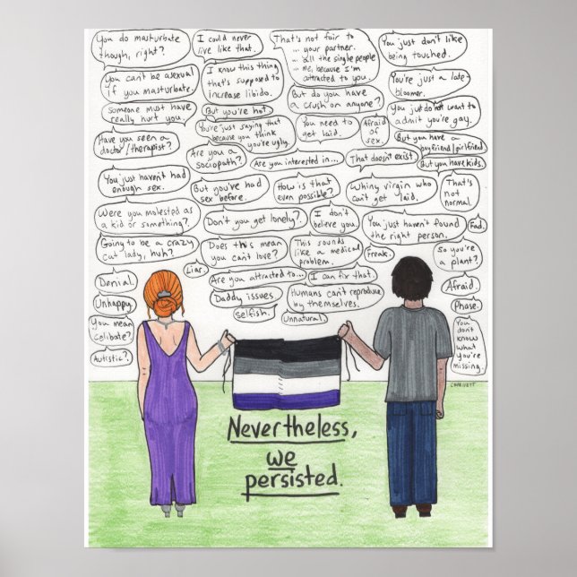 Poster Nous avons persisté (Asexuel) 11x14 (Devant)