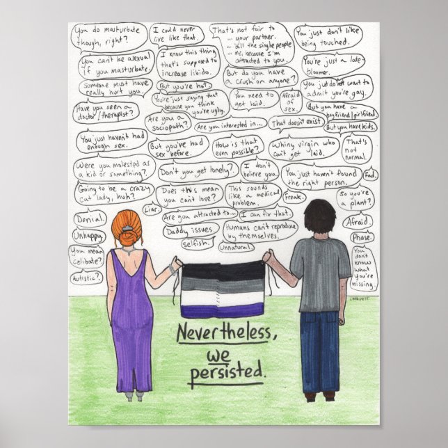 Poster Nous avons persisté (Asexuel) 8,5x11 (Devant)