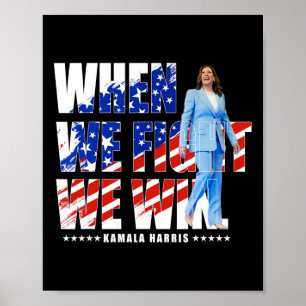 Poster Nous combattons Harris 2024 Kamala Harris pour le