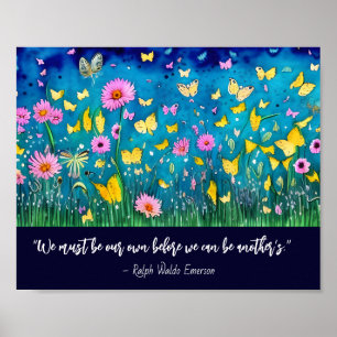 Poster Nous Devons Être Notre Propre Citation Florale