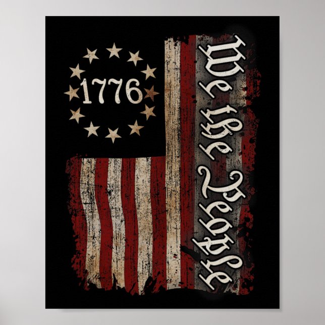 Poster Nous Le Peuple Histoire Américaine 1776 Indépendan (Devant)