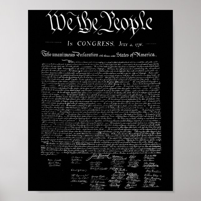 Poster Nous le peuple _ notre déclaration d'indépendance  (Devant)