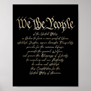 Poster Nous Le Peuple Préambule à La Constitution América