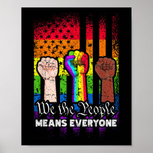 Poster Nous, le peuple signifie tout le monde Constitutio