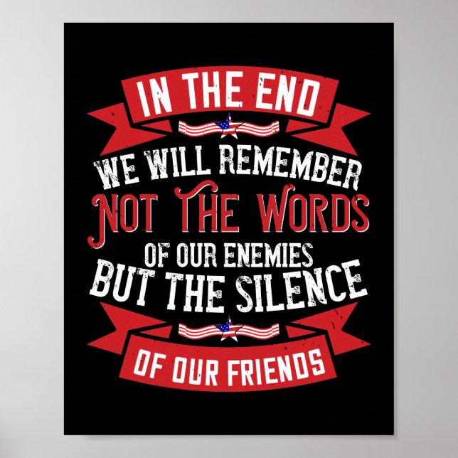 Poster Nous Nous Souviendrons Du Silence De Nos Amis (Devant)