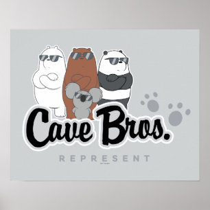 Poster Nous Ours Nus - Bros Grotte. Représenter