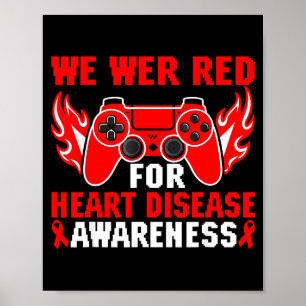 Poster Nous portons du rouge pour les enfants gamers sens