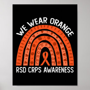 Poster Nous Portons Orange Rainbow Pour La Sensibilisatio