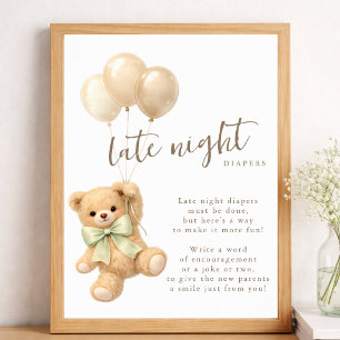 Poster Nous pouvons à peine attendre les couches pour béb