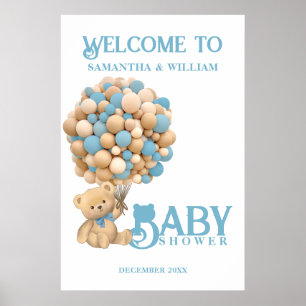 Poster Nous pouvons attendre avant l'Ours moderne Baby sh