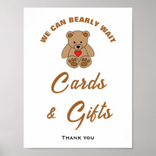 Poster Nous pouvons attendre Baby shower Cartes et Cadeau