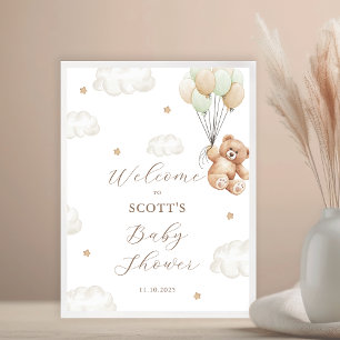 Poster Nous pouvons attendre un Baby shower d'accueil neu