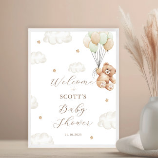 Poster Nous pouvons attendre un Baby shower d'accueil neu