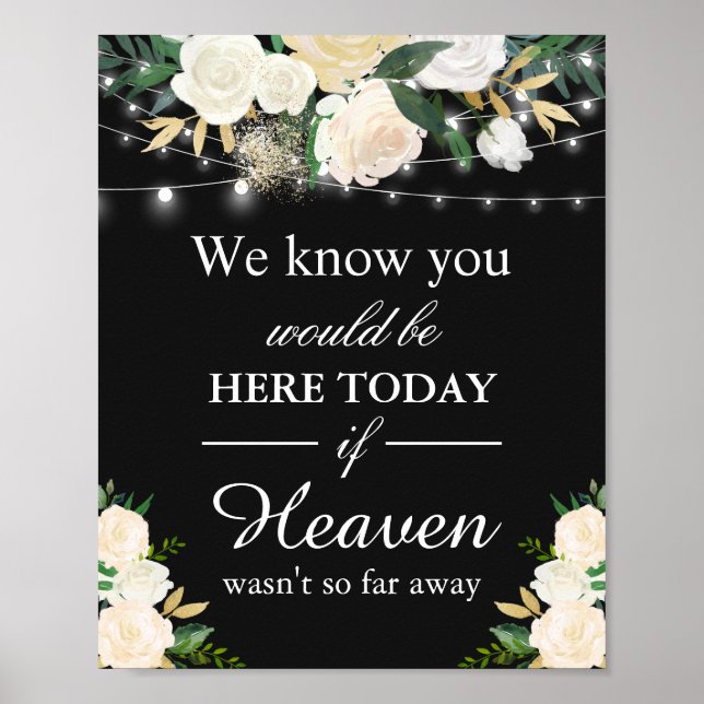 Poster Nous Savons Que Vous Seriez Ici Souvenir Floral Bl (Devant)