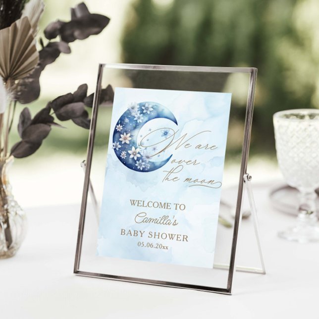 Poster Nous Sommes Au-Dessus Du Baby shower Moon Boy (Créateur téléchargé)