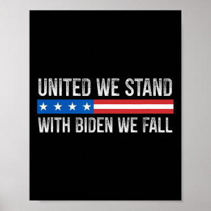 Poster Nous Sommes - Avec Biden Nous Tombons - Style Vint