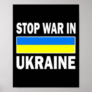 Poster Nous sommes avec l'Ukraine Ukraine libre Arrêtez l