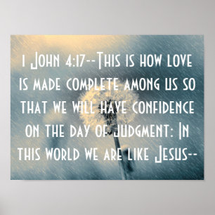 Poster Nous sommes comme Jésus verset biblique 1 Jean 4:1