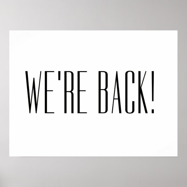 Poster Nous sommes de retour blanc (Devant)