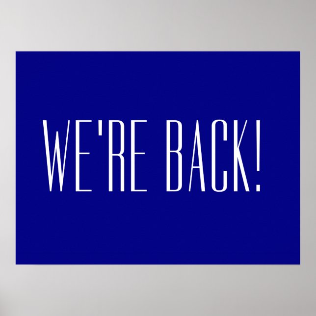 Poster Nous sommes de retour bleu (Devant)
