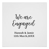 Nous sommes fiancés nom date calligraphystylish