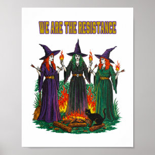 Poster Nous sommes la Résistance Autocollant Sorcières Fé