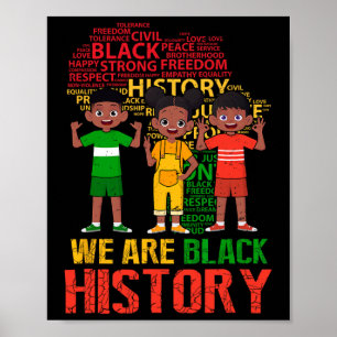 Poster Nous sommes le mois de l'histoire des Noirs Afro-A