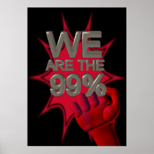 Poster Nous sommes les 99% occupons l'affiche/signe de