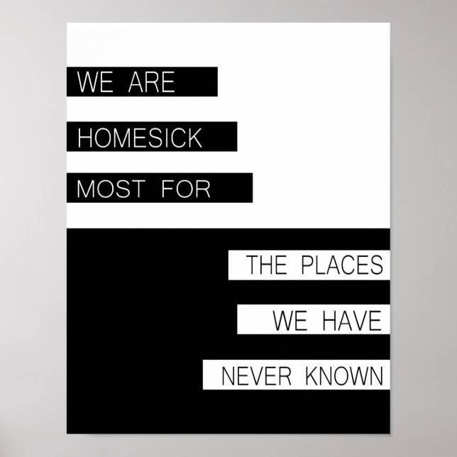 Poster Nous Sommes Malades - Citation Inspirante, Moderne (Devant)
