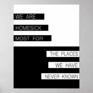 Poster Nous sommes nostalgiques - citation inspirée,