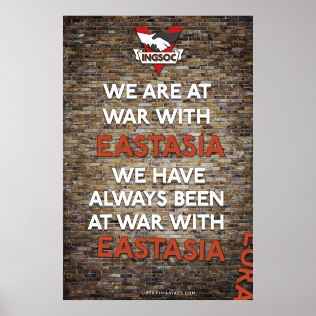 Poster Nous Sommes Toujours En Guerre Avec Eastasia (Devant)