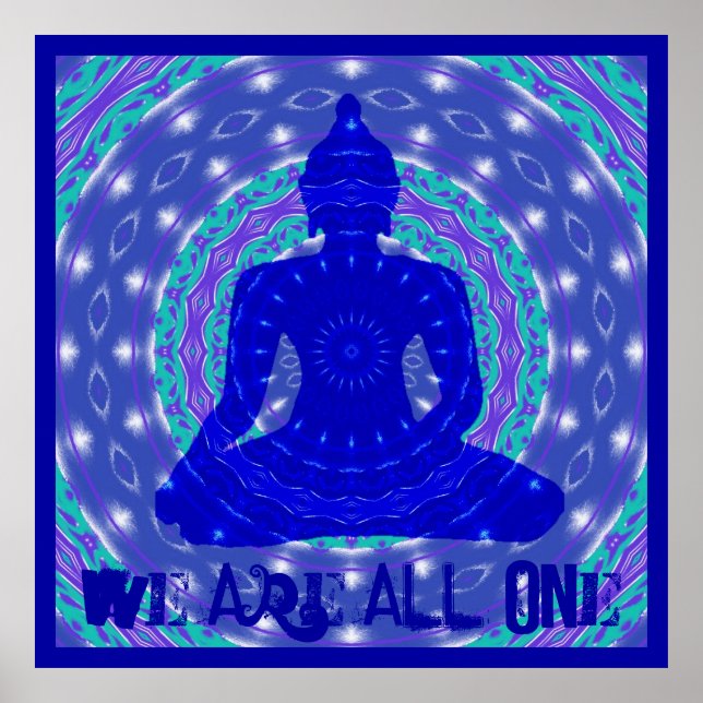 Poster Nous Sommes Tous Un Bouddha Bleu Bouddha Bouddha B (Devant)