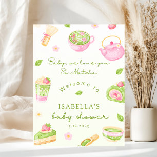 Poster Nous t'aimons tellement Matcha Baby Girl Shower Bi
