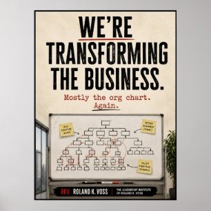 Poster Nous transformons la satire des affaires