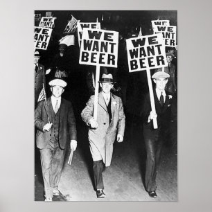 Poster Nous Voulons Une Manifestation De Bières Vielle Ph