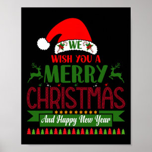 Poster Nous Vous Souhaitons Un Joyeux Noël Et Une Bonne A