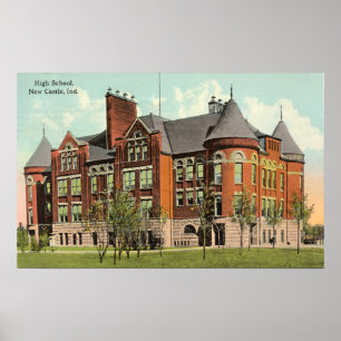 Poster Nouveau château, lycée de "château" de l'Indiana