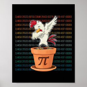 Poster Nouveau Chicken Pot Pi Day Pie Math Lover Geek Don
