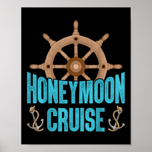 Poster Nouveau couple amoureux jumelé Lune de miel croisi
