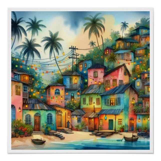 Poster NOUVEAU HAÏTI UNIQUE, Aruba, Antigua (Devant)