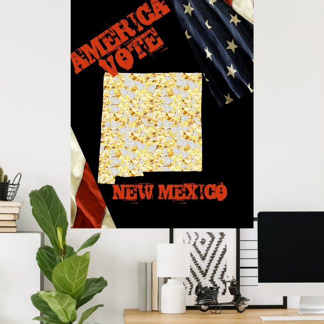 POSTER NOUVEAU MEXIQUE (Bureau à domicile)