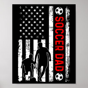 Poster Nouveau Papa Bientôt Papa Footballeur Rétro Améric