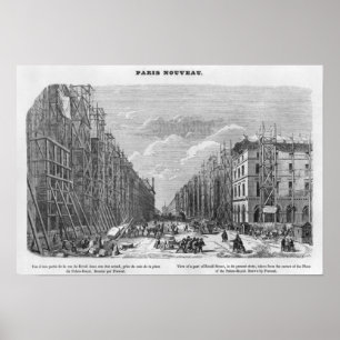 Poster Nouveau Paris, vue sur une partie de la rue Rivoli