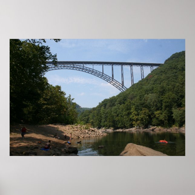 Poster Nouveau pont de la rivière Gorge WVA (Devant)
