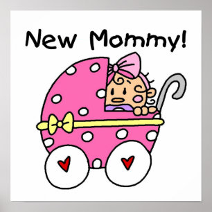 Poster Nouveaux cadeaux de fille maman bébé