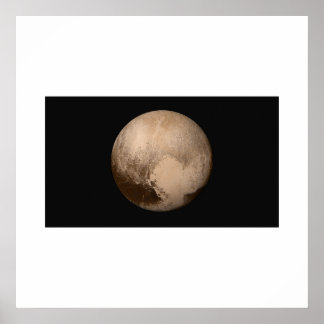 Poster Nouveaux horizons - Pluto en couleur réelle