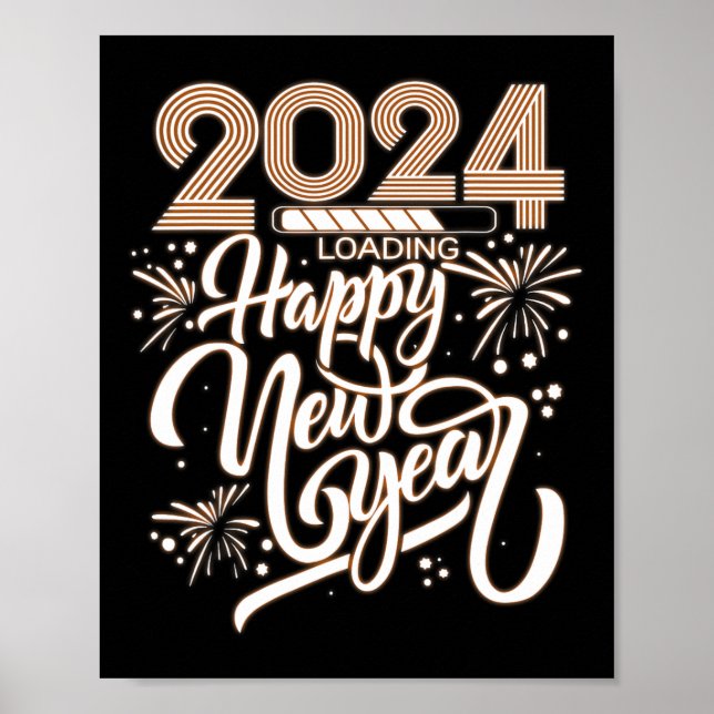Poster Nouvel An 2024 Chargement (Devant)